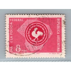 ARGENTINA 1965 GJ 1341A ESTAMPILLA CON VARIEDAD PAPEL MATE IMPORTADO RARO USADO U$ 40